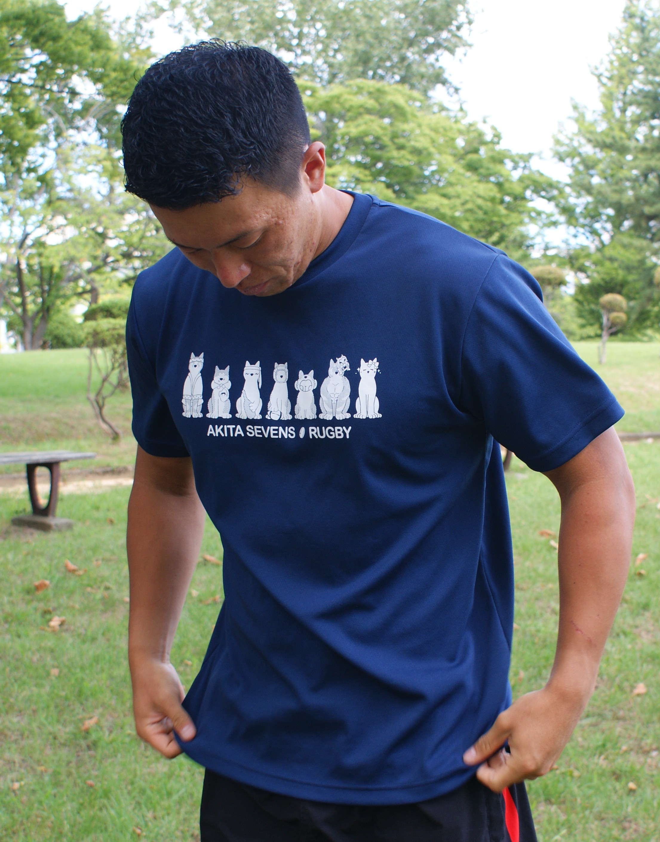 秋田7s コラボTシャツ 着用画像